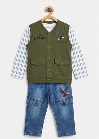 "Green Shirt & Jeans"